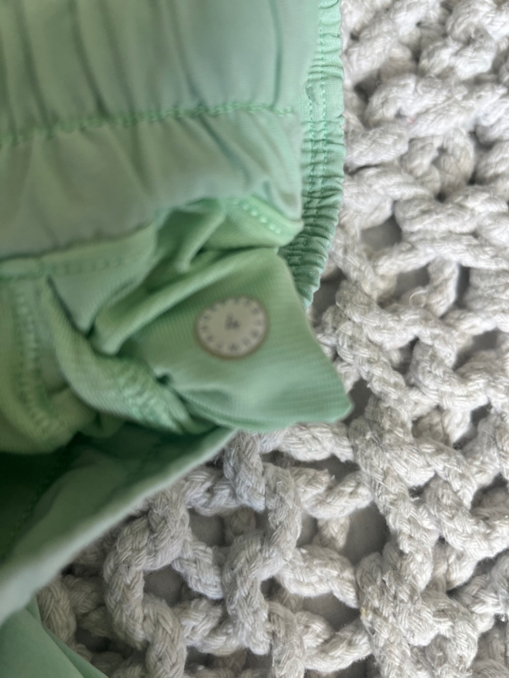 Lululemon Women's Mint Green Athletic Running Shorts with Elastic Waist - Picture 3 of 4
